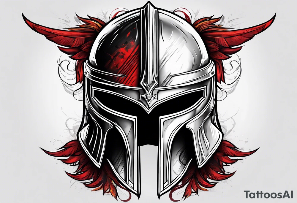 Spartan helmet tattoo idea