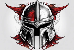Spartan helmet tattoo idea