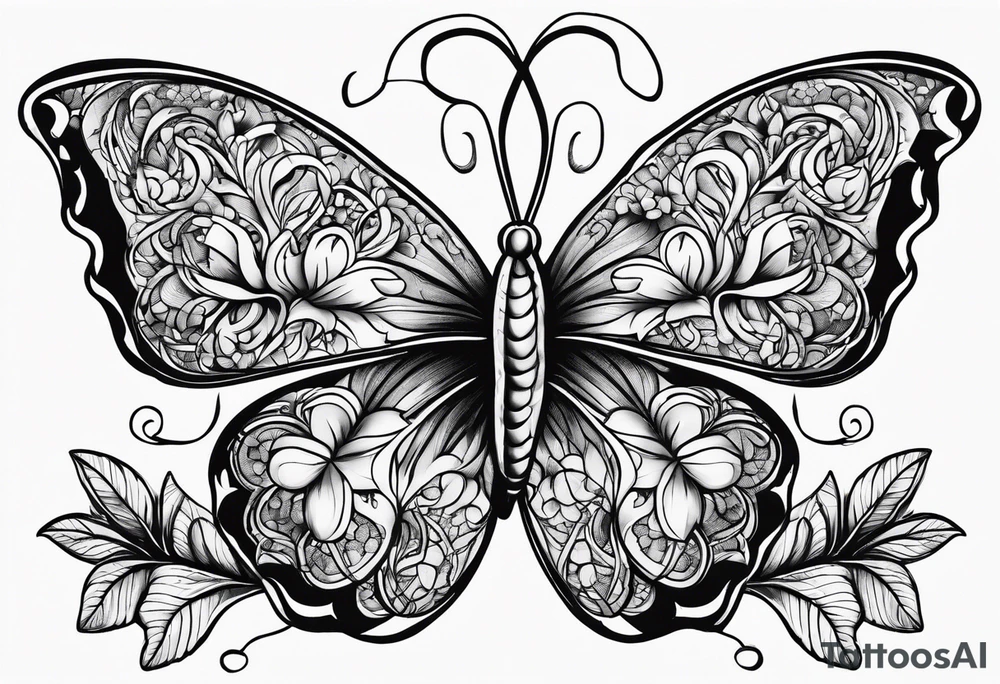 a single three leaf clover with vine tattoo idea