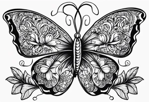 a single three leaf clover with vine tattoo idea