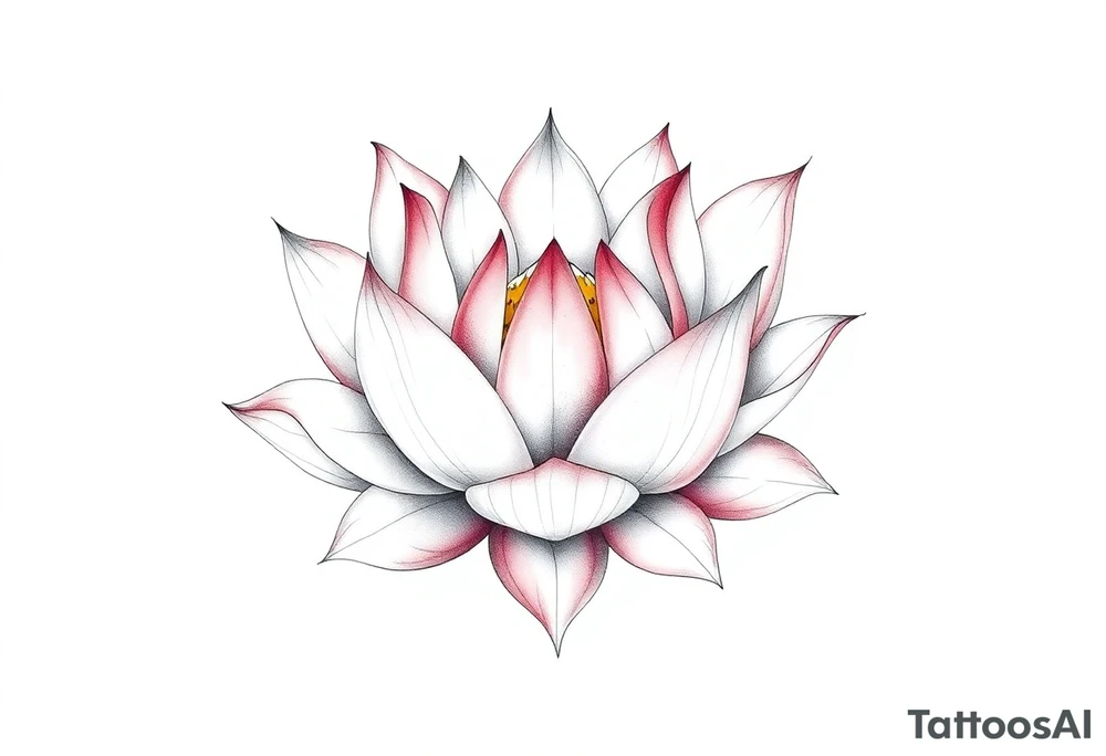 new school blooming lotus tattoo idea