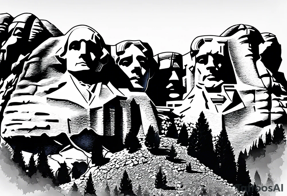 mount rushmore with tattoo idea