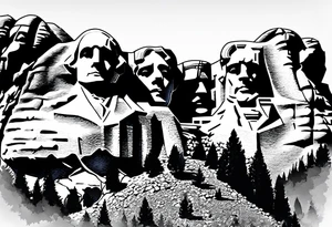 mount rushmore with tattoo idea