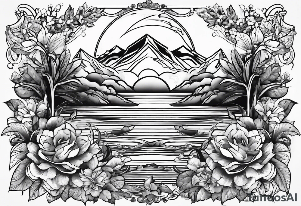 One thin straight line tattoo idea