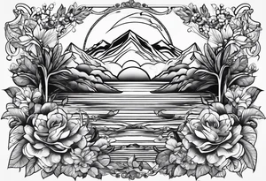 One thin straight line tattoo idea
