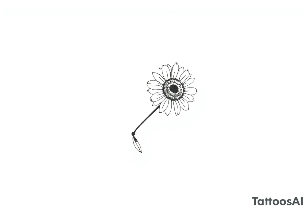 Orchid and sunflower tattoo idea