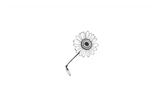 Orchid and sunflower tattoo idea