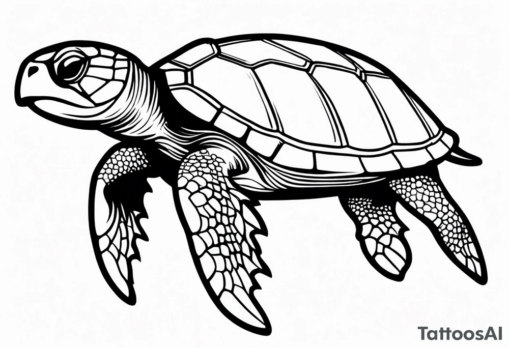 Sea turtle tattoo idea