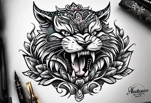 small Cheshire full body tattoo idea