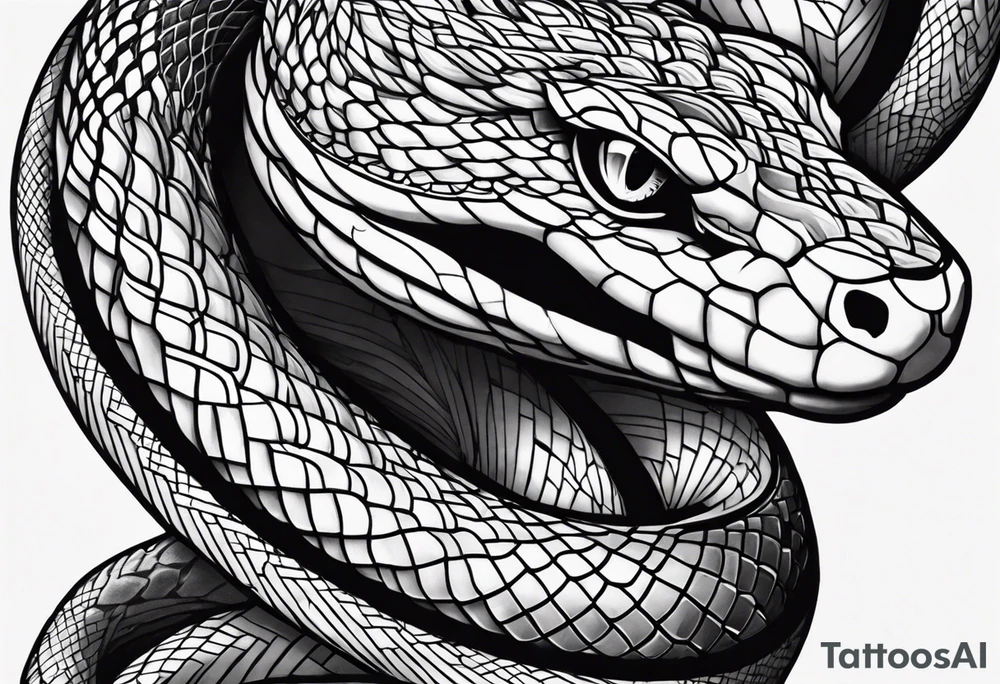 Snake wrapping around forearm tattoo idea