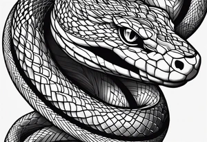 Snake wrapping around forearm tattoo idea