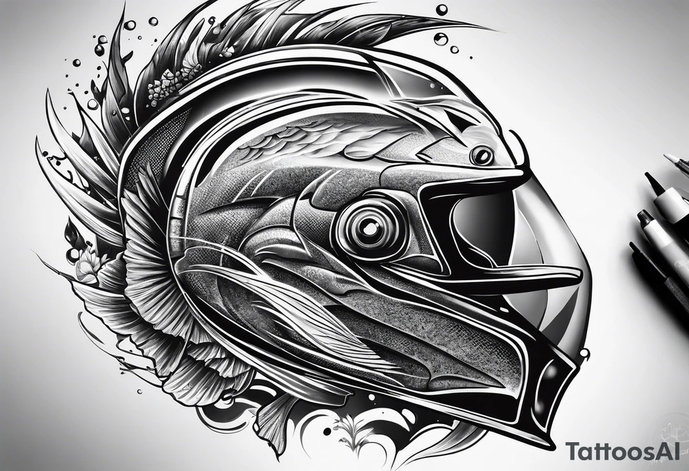Fishing, racing tattoo idea