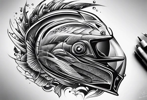 Fishing, racing tattoo idea