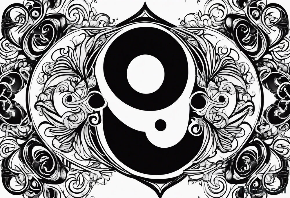 infinity symbol mixed with ying yang symbol, make it simple tattoo idea
