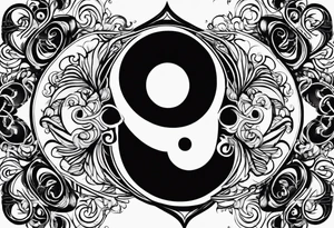 infinity symbol mixed with ying yang symbol, make it simple tattoo idea