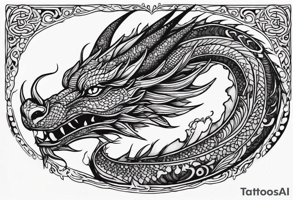 an oroborus (dragon style) tattoo idea