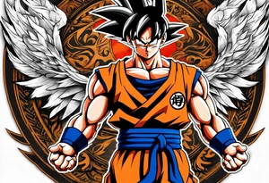 Son goku With wings tattoo idea