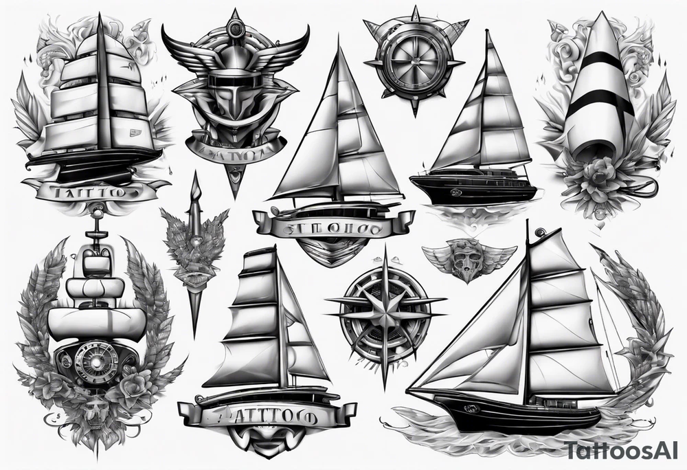 mega yacht tattoo idea