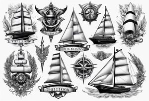 mega yacht tattoo idea