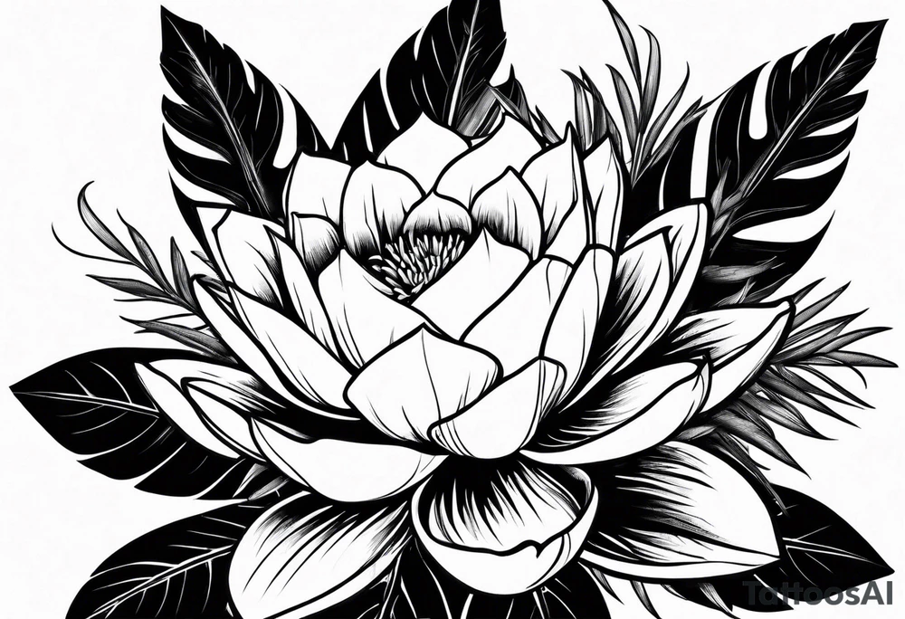 Pina plant tattoo idea