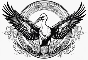 Stork tattoo idea