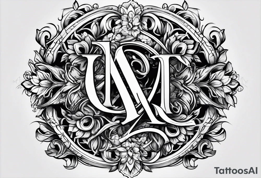 DLC initials together tattoo idea