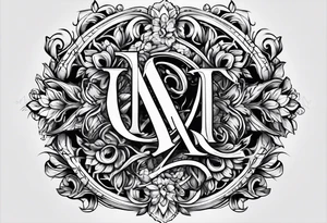 DLC initials together tattoo idea