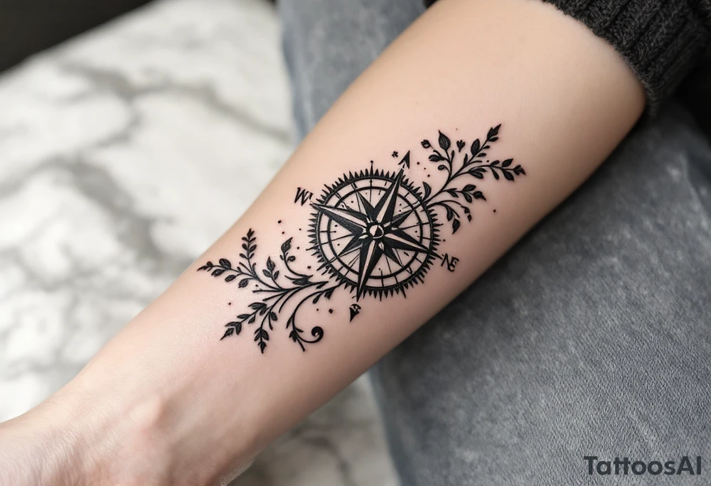 Small Compass tattoo idea