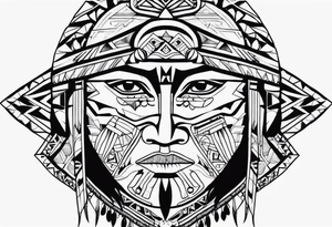 Tohono Oʼodham Native American tribe tattoo idea