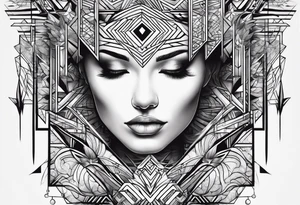"Mind" with streight lines tattoo idea