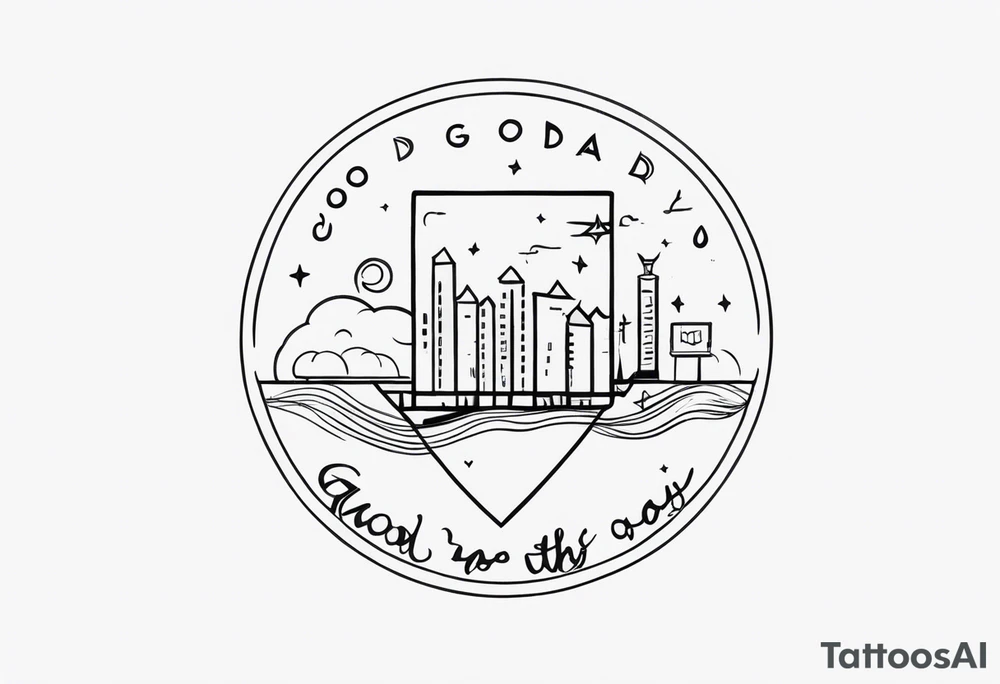 small tattoo with a message of "Good Days" tattoo idea