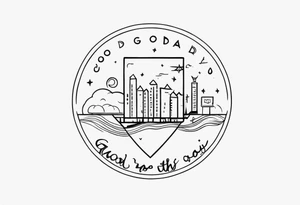 small tattoo with a message of "Good Days" tattoo idea