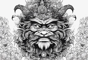 Horror, minimalistic, sketch tattoo idea