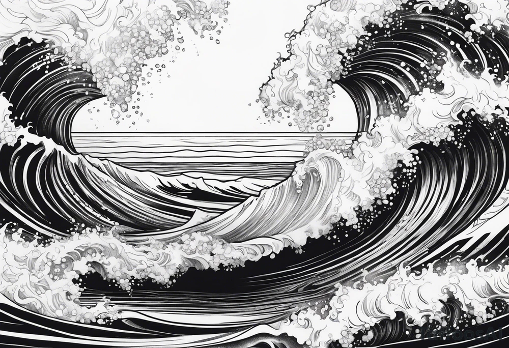 ocean waves tattoo idea
