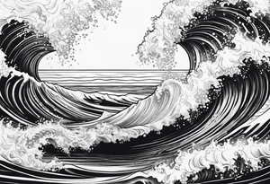ocean waves tattoo idea