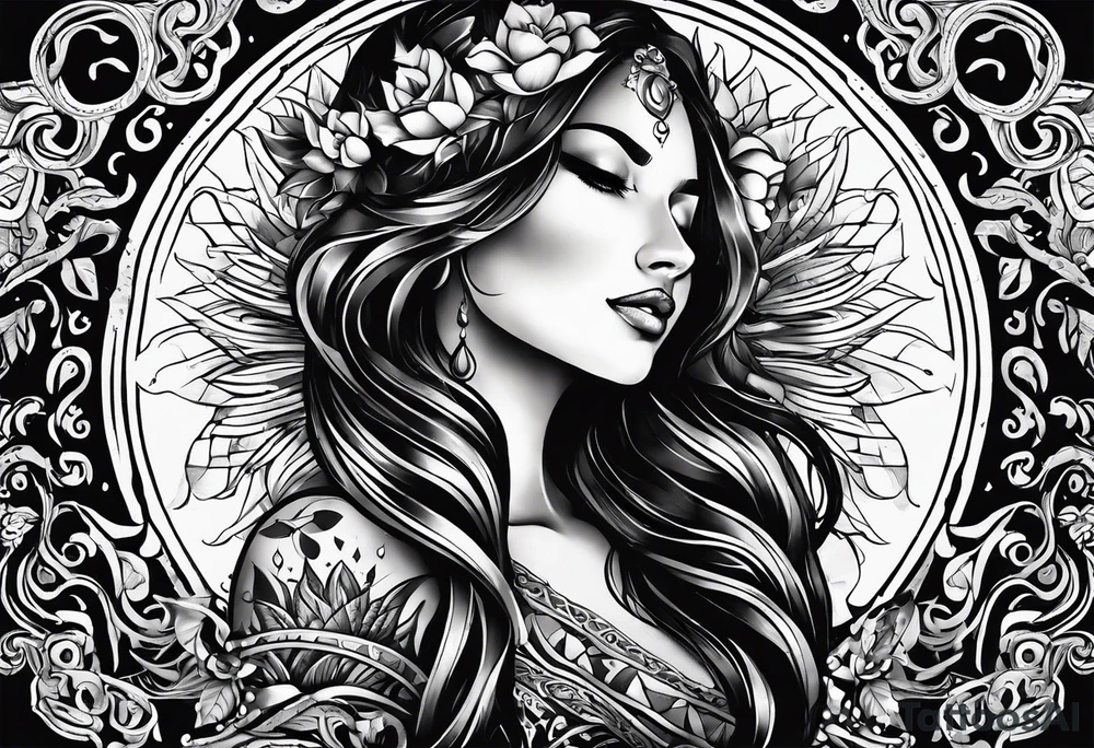 Pain, laughter, sun, rain, strength, weakness, light, dark. tattoo idea