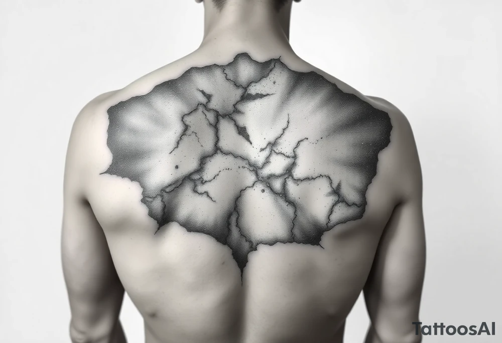 Beautiful and epic 3d milky way that appears to be what is beneath the skin. Make it drape over the shoulder and move to the middle back tattoo idea