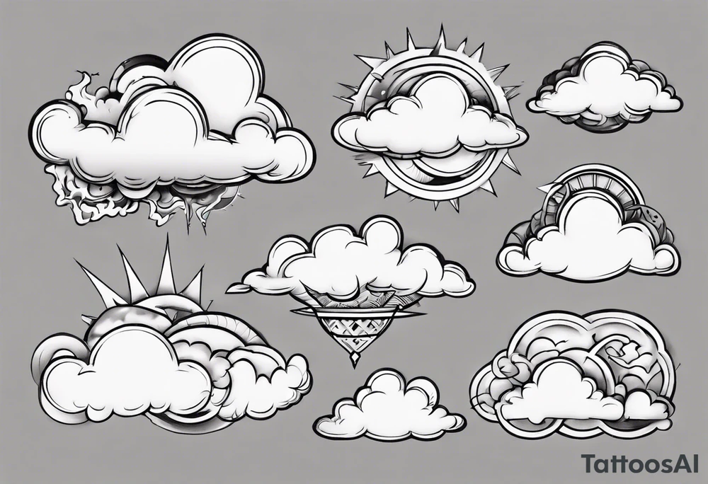 clouds challenge tattoo idea