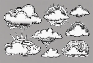 clouds challenge tattoo idea
