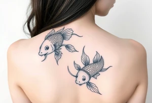 Koi fish and dragon tattoo idea