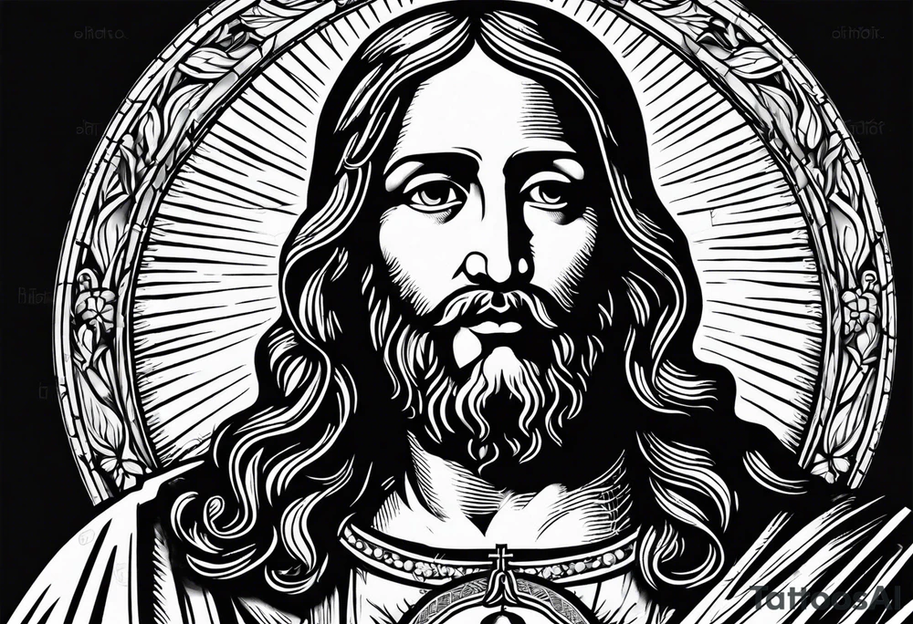 Sacred heart of Jesus Catholic. tattoo idea