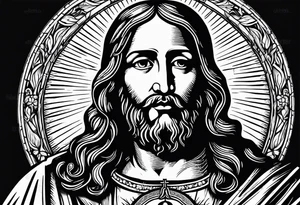 Sacred heart of Jesus Catholic. tattoo idea