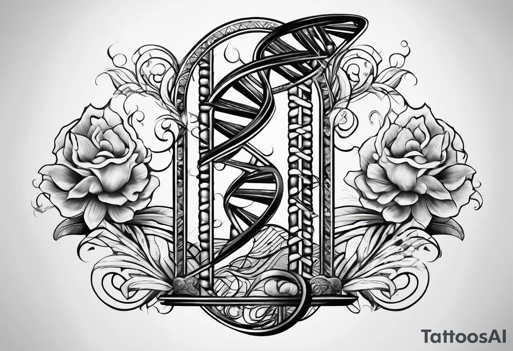 DNA strand tattoo idea