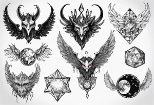 The Demon Stolas. Surrounded by gems, knowledge of astrology and poisonous gems. tattoo idea