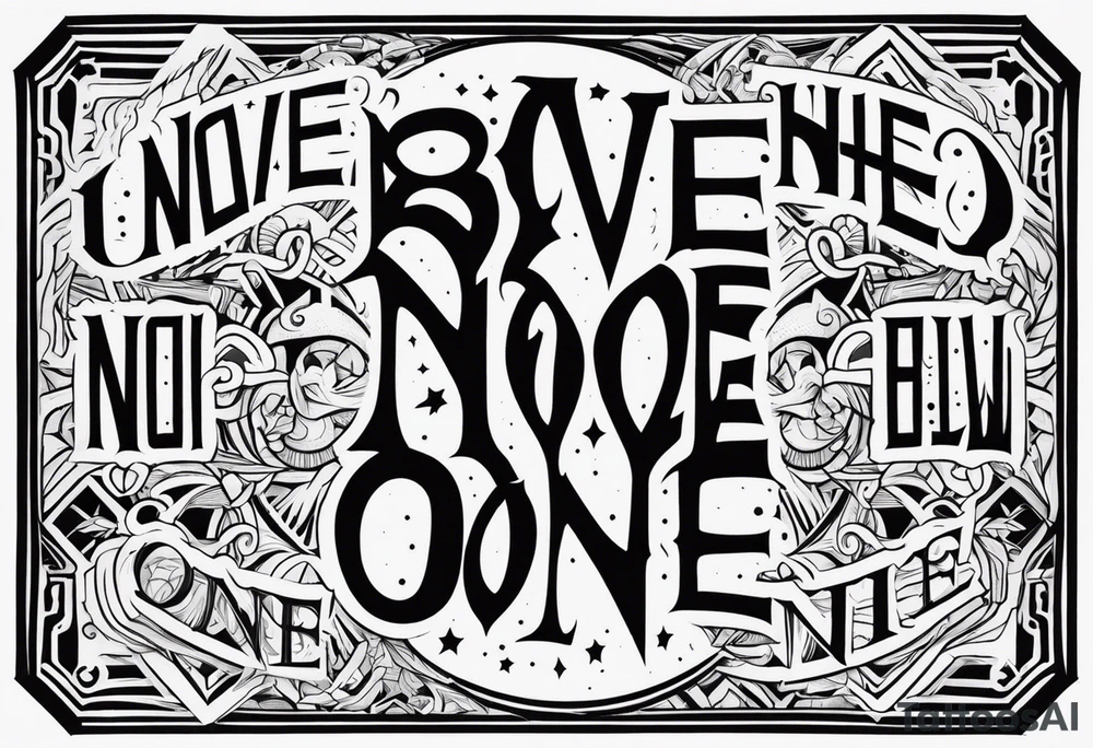 Above none below no one tattoo idea