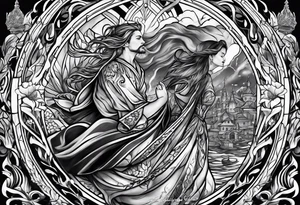 “Running from fear to faith” tattoo idea