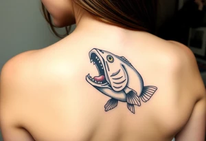 Fish mouth swallowing my arm tattoo idea