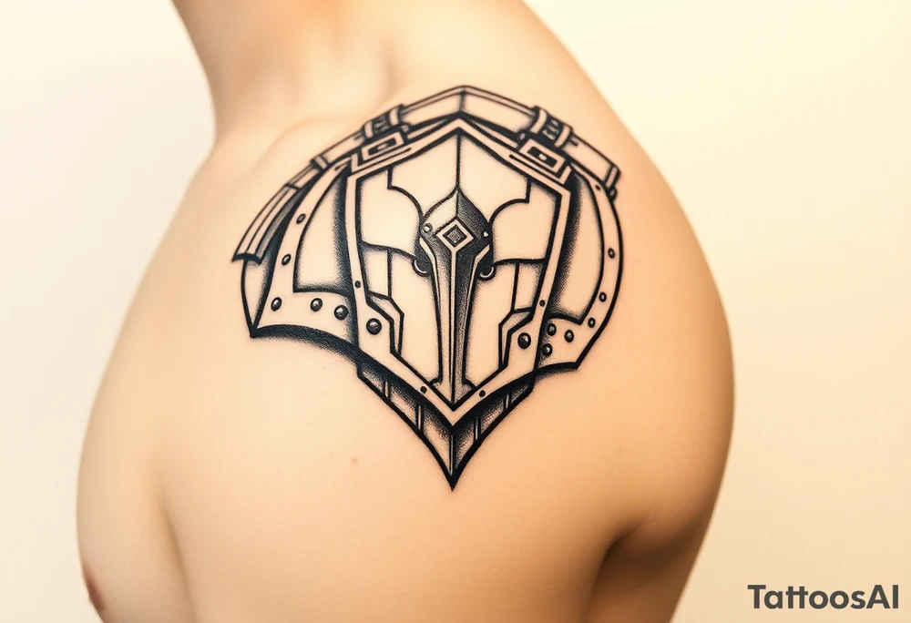 Shoulder plate armor tattoo idea