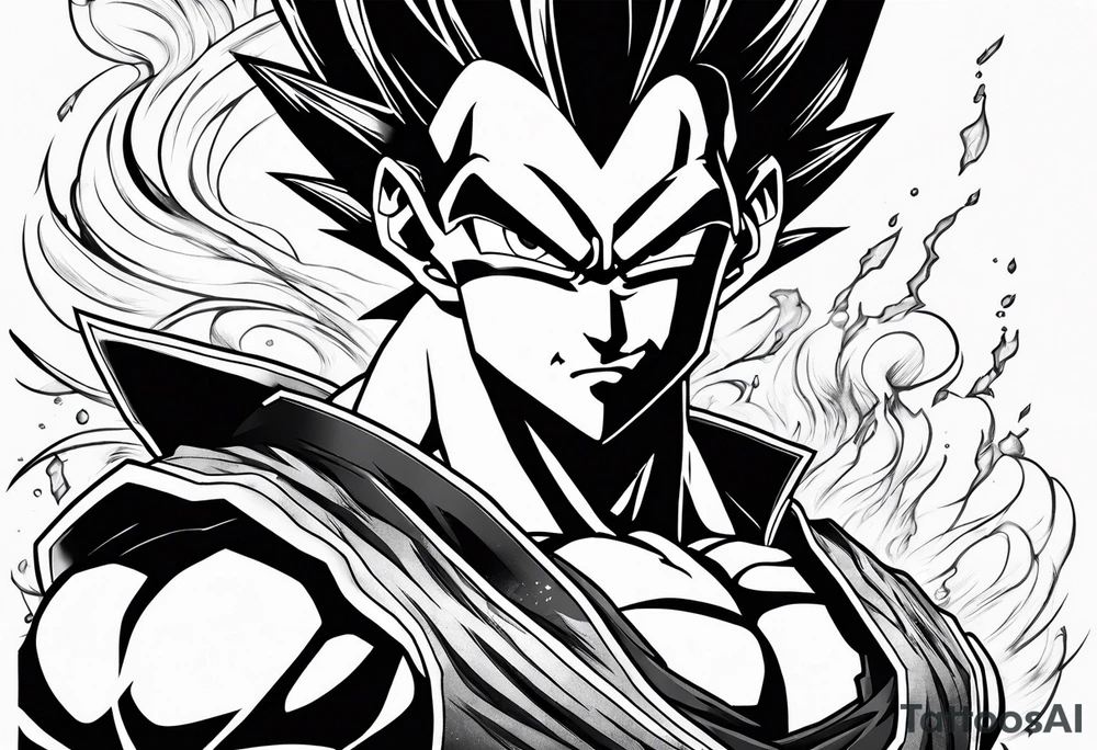 sangoku with vegeta fight tattoo idea