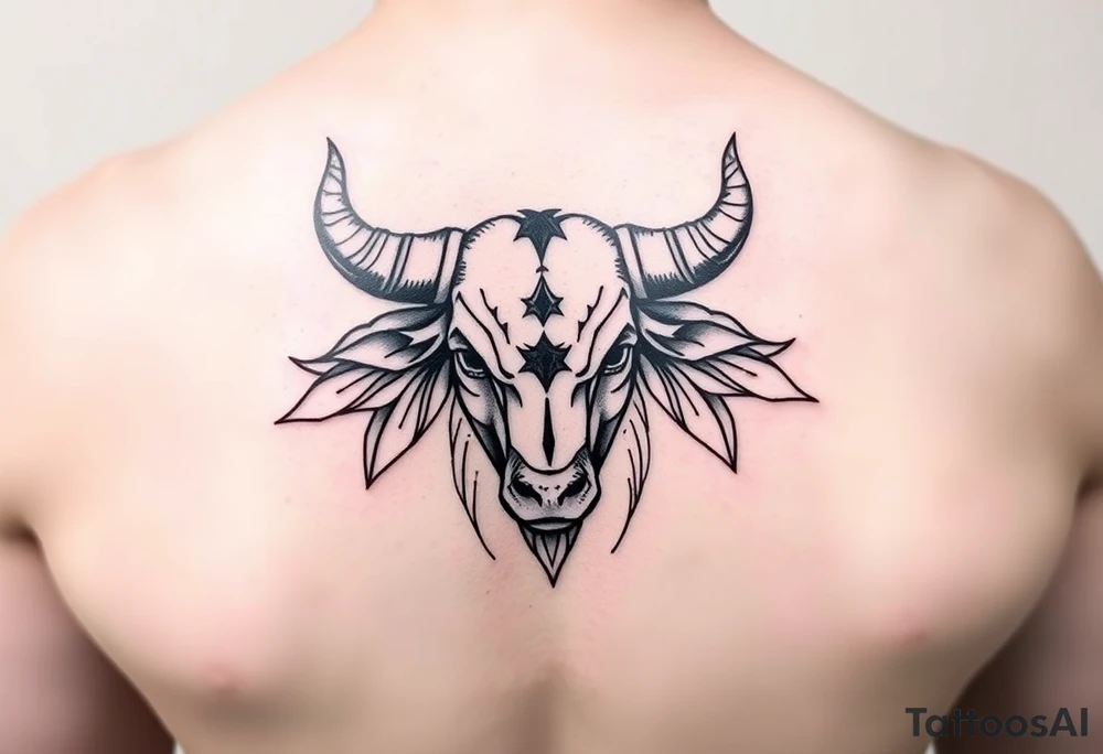 Feminine colorful taurus tattoo tattoo idea